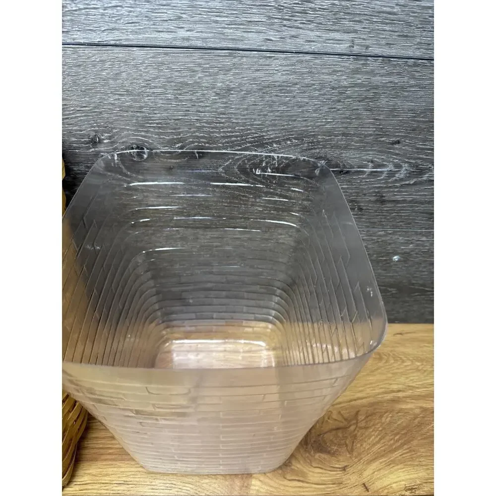 VNT 1999 Longaberger LARGE Basket with Plastic Protector and Lid 11.5x9.75”